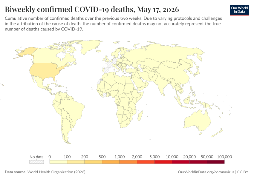 A thumbnail of the "Biweekly confirmed COVID-19 deaths" chart